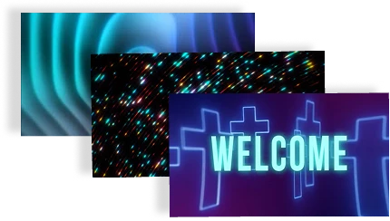Collection of premium worship media backgrounds and motion graphics available in EasyWorship